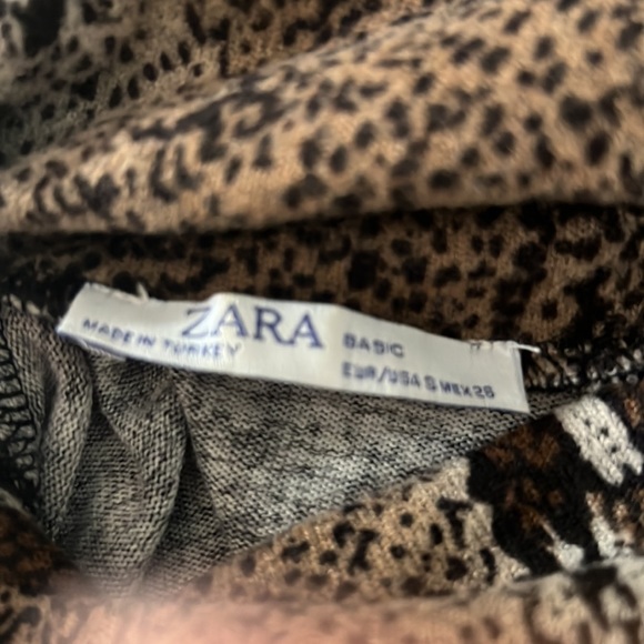 Zara Snake Skin Print Turtleneck - Picture 6 of 6